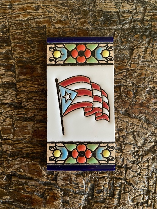 Other - 🇵🇷Puerto Rico🇵🇷Miniature Ceramic Flag Tile